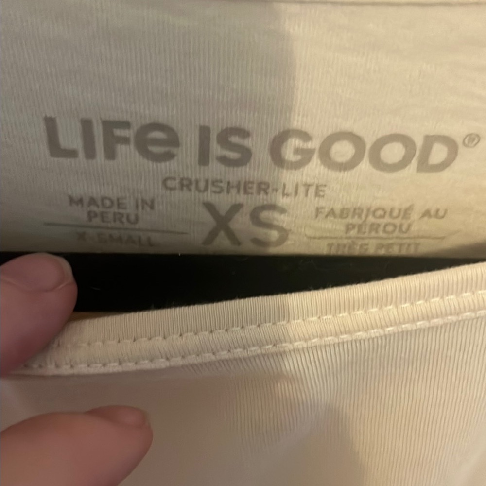 Life Is Good Cream Graphic Tank Top Relaxed Fit - Picture 2 of 4